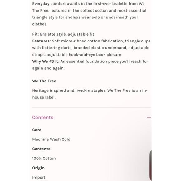 We the free heathered grey bralette NWT $38 retail Free People Medium - Picture 9 of 9